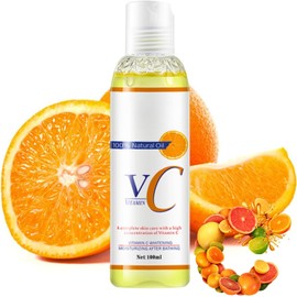 Vitamin C Oil For Skin, Brightening Vitamin C Body Oil for Women,Non Greasy Dry Skin Oil for Smooth, Even-Looking Skin, Day & Night Body Care,Fast Absorbing-100ml