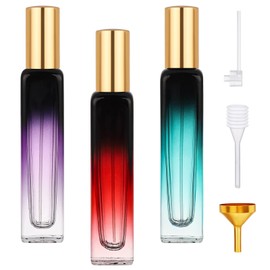 Segbeauty 0.5oz Refillable Travel Bottles, 3pcs 15ml Empty Perfume Spray Bottle, Portable Cosmetic Bottles Fine Mist Sprayer Fragrance Liquid Cosmetic Container Kit with Refill Tool