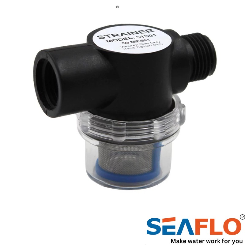 SEA FLO 51S01 Strainer - 1/2" NPSM Inlet/Outlet (Pack of