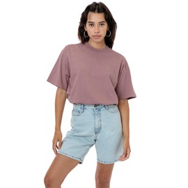 The 1801-6.5oz Garment Dye 2 Crew Neck T-Shirt, Premium USA Cotton Mauve