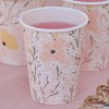 Ginger Ray Pink Floral Paper Birthday Cups Party Tableware 8