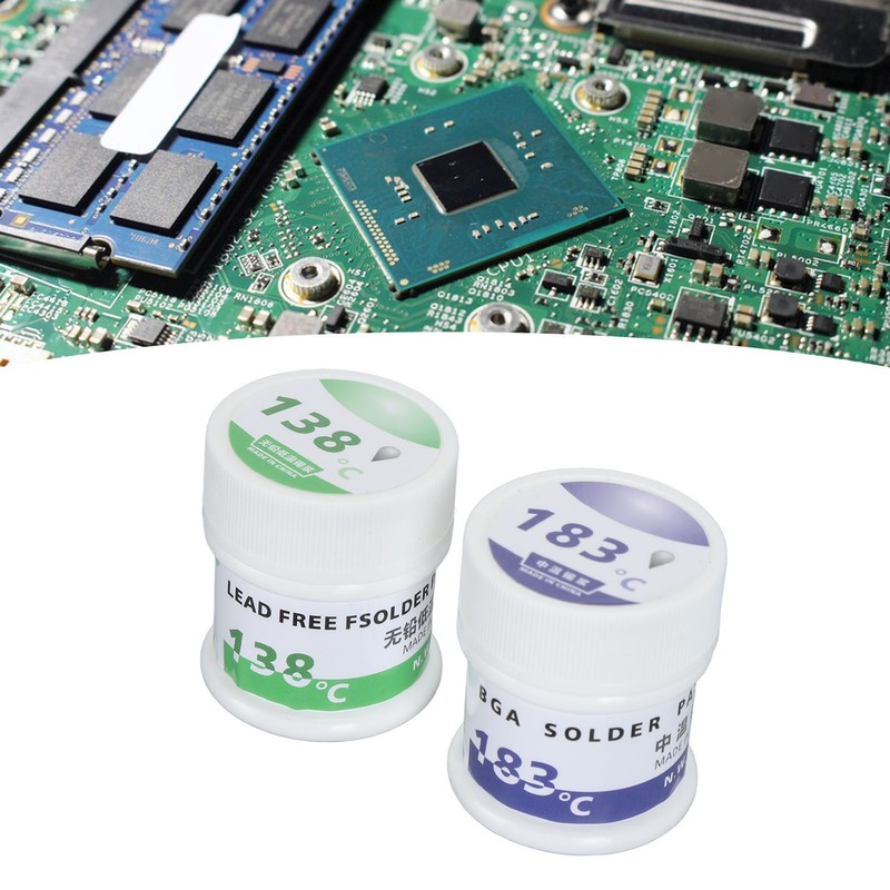 Electronic Chip Solder Paste 50gx2 138℃ and 183℃ Multifunctional Soldering