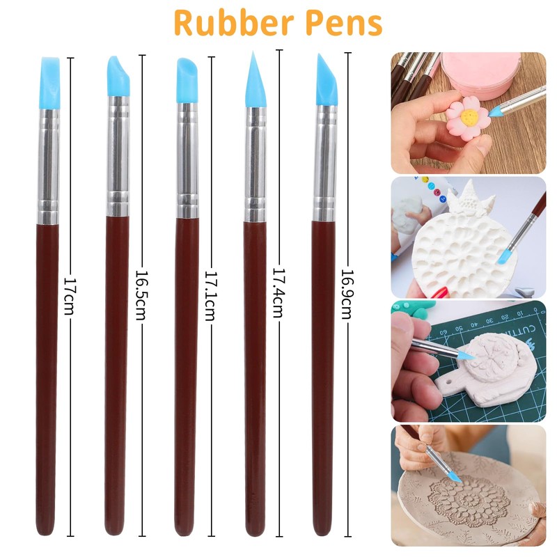 JAMATA 48-Piece Pottery Tool Set, Modelling Tool Set for Pottery