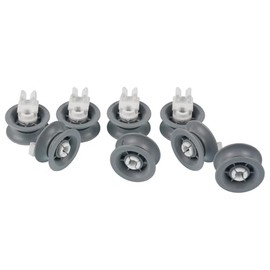 8x Dishwasher Wheels for Upper Basket - with The Original Code 00611666 00165313 for Bosch Dishwashers