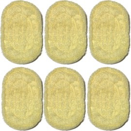 Paquete de 6 esponjas exfoliantes 100 % naturales, multifunción, limpiador de ducha, cepillo de baño, accesorio de jabón, pieza de relleno de alfombrilla de jabón, soporte para bolsa para ducha y baño