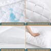 SM Decor 2 Pack Quilted Waterproof Pillow Protectors, White Bed