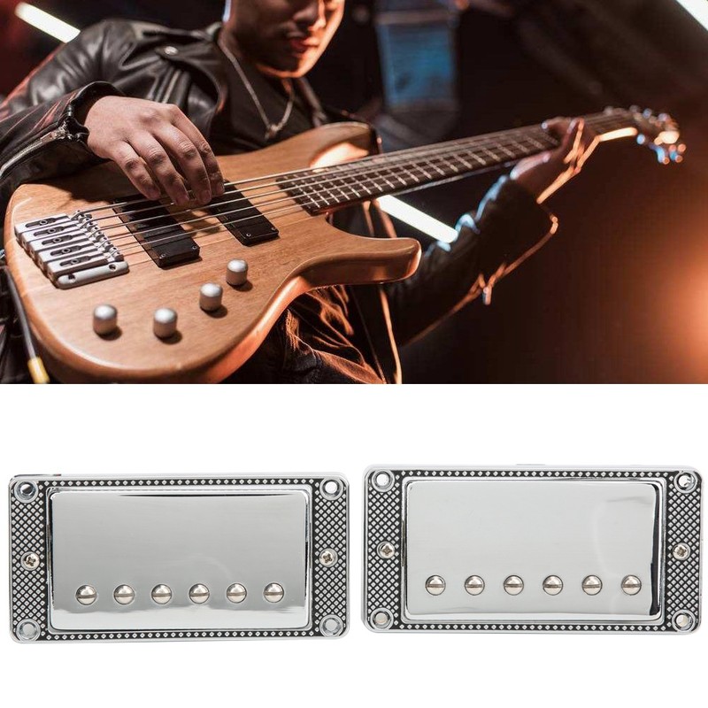 2Pcs Double Coil Pickup Silver 5 Strings Electric Guitar Musical