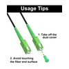 35M/114ft SC/APC Fiber Optic Internet Cable Extension, SC/APC to SC/APC