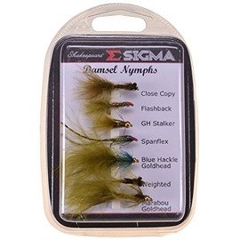 Shakespeare Sigma Fly Selection - Damsel Nymphs - 7 Assorted Styles