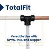 Uponor TotalFit 1 inch Coupling, Push-to-Connect Engineered Polymer Fitting System