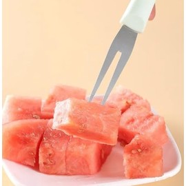 Versatile Watermelon Slicer and Cutter: Stainless Steel 3-in-1 Popsicle and Fruit Fork Tool for Quick Cutting, Ideal for Camping and Kitchen, Great Melon Cutter Tool