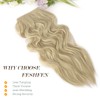 FESHFEN Invisible Wire Hair Extensions with Transparent Wire Adjustable Size