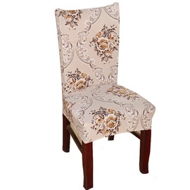 TEERFU Dining Room Chair Covers Slipcovers Set of 6, Stretch Removable Washable Dining Chair Protector Decoration Cover Seat Slipcover for Hotel,Ceremony,Banquet,Kitchen,Restaurant,Home