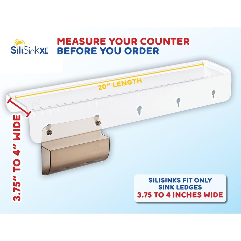 SiliSink XL Silicone Edge Guard for Kitchen Sink - Fits