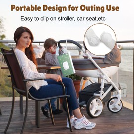 Opgroeie Wipes Dispenser, Portable Baby Wipe Case, Reusable Travel Wipe Holder, Refillable Baby Wipes Container, Keeps Wipes Fresh, On The Go Wipe Pouch for Indoor & Outdoor Using, 4 Pack