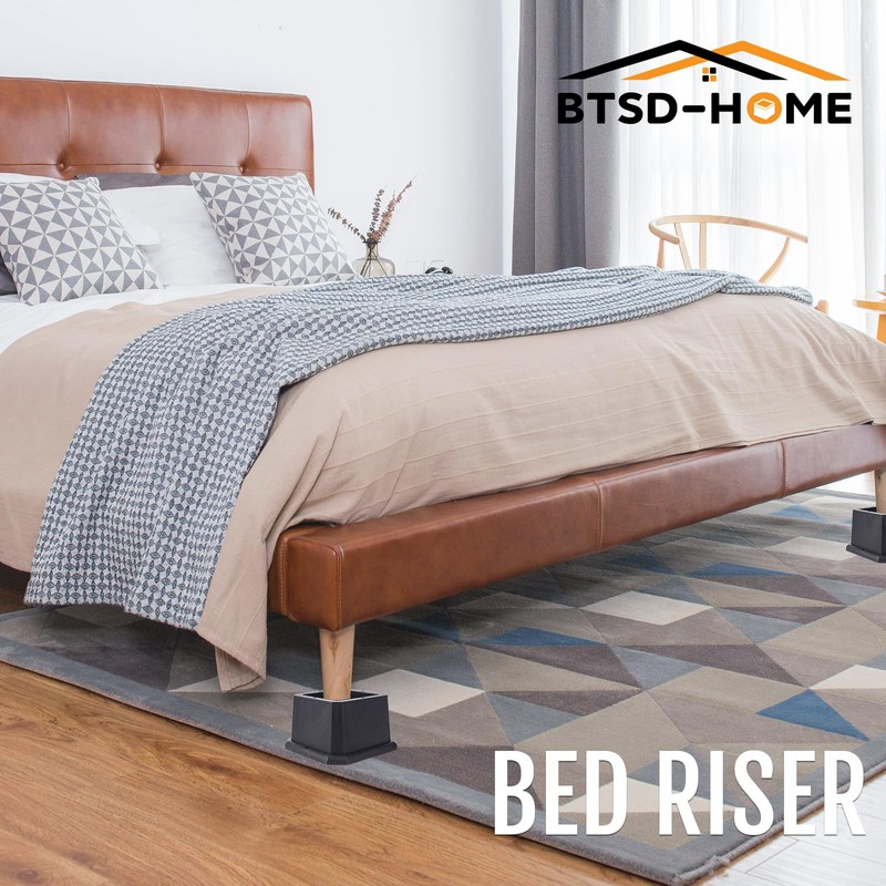BTSD-home Furniture Risers 2 Inch Bed Risers Heavy Duty Adjustable