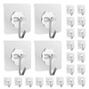 DDMY Hooks for Hanging, 24 Pack Wall Hooks 33lb(Max) Transparent