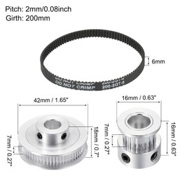 MECCANIXITY Timing Pulley 20&60 Teeth 8mm&10mm Bore Synchronous Wheel with Belt and Wrench for 3D Printer, CNC Machine, 1 Set