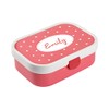 4youDesign Pink Lunch Box Dots with Name for Children, 6