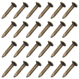 ISDVBUY 200Pcs Small Tiny Nails 1.2x8mm(DXL) Carbon Steel Copper Plated Nails for Wooden DIY, Decorative Pictures, Box Making Accessories(Bronze)