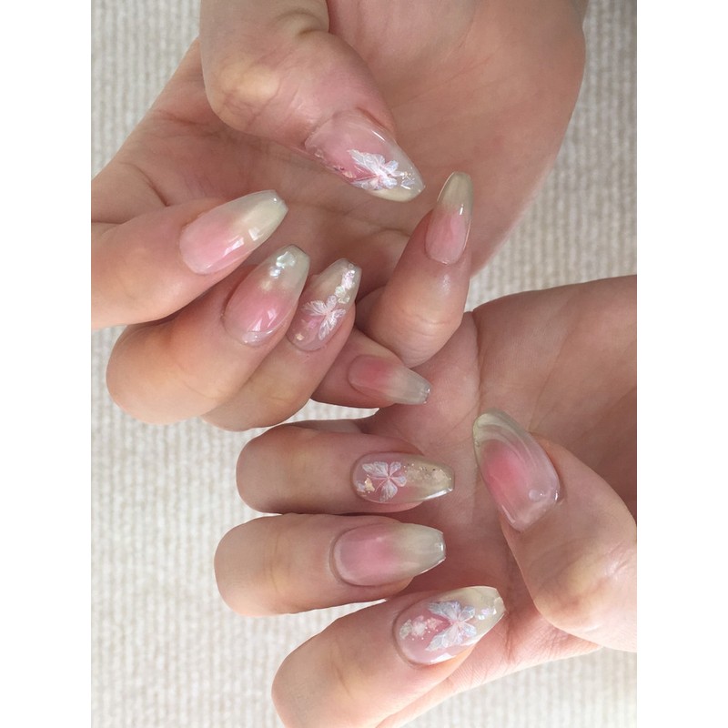 [Summer Nail Dream Core] Fairy Garden - Almond Flat Fit