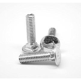 M8 x 1.25 x 20 MM (FT) Coarse Thread DIN 603 Class 4.6 Carriage Bolt Low Carbon Steel Zinc Plated Pk 60