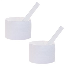 ONLYKXY 2pcs Captain Armbands 7x34cm/2.75x13inch Adjustable Leader Armband Team Sport Armband for Soccer Basketball Volleyball Club Team Competition Coach Players Wrist Arm Bands (White)