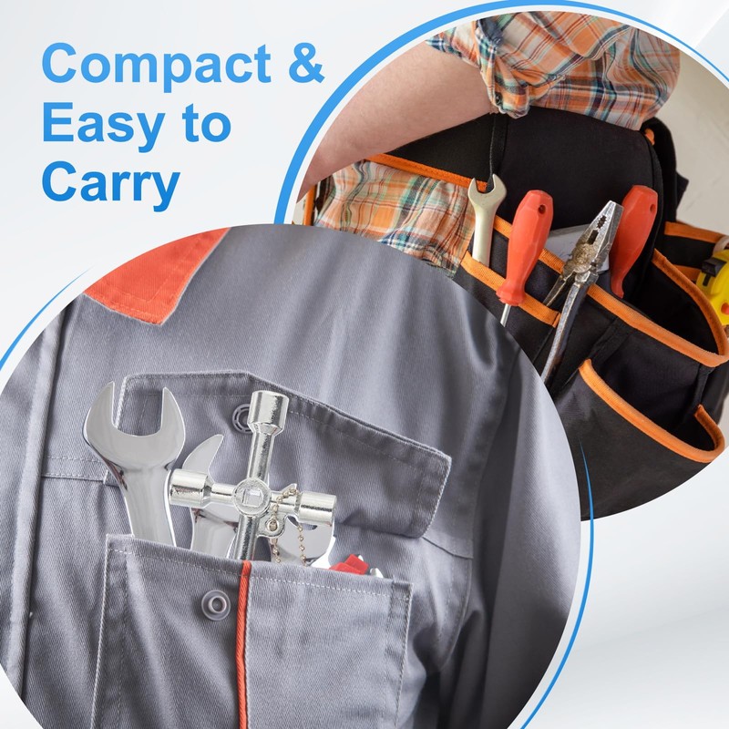 PATIKIL 4-Way Multi-Functional Utility Key, 2 Pack Universal Cross Key