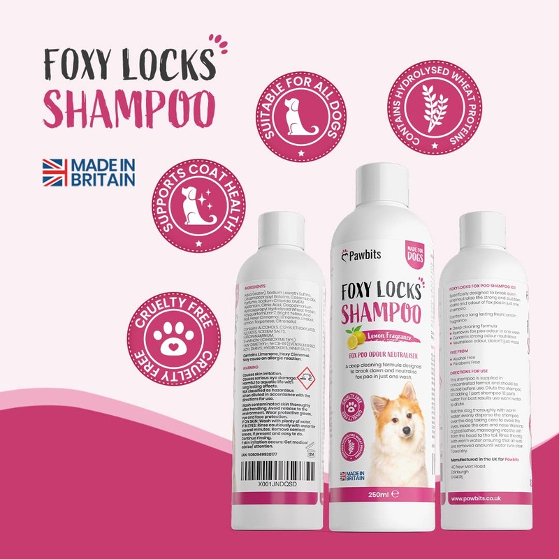 Pawbits Foxy Locks Dog Shampoo For Smelly Dogs to Help