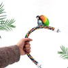 Pet Bird Rope Perches Parrot Colourful Cage Comfy Perch Bungees
