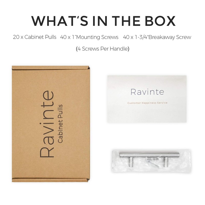 Ravinte 20 Pack 5 inch Kitchen Cabinet Handles Cabinet Pulls