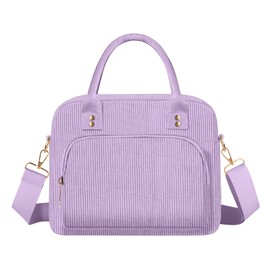 TXBOBECO Lunch Bag for Women & Kids, 11.5L Large Insulated Lunch Box Bag, Adults Girls Packed Lunch Box Tote Bags with Shoulder Strap, Soft Cooler Picnic Bags for Work School Picnics(Purple)