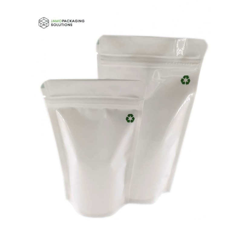 Jamo Solutions Recyclable White Stand Up Pouch with EVOH High