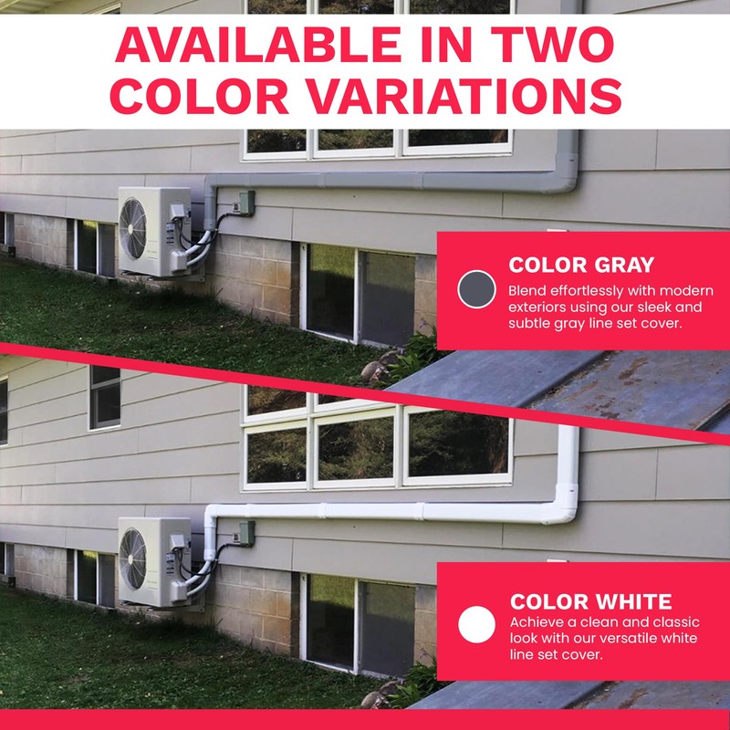 DuctlessAire Paintable Mini Split Line Set Cover Kit - Lineset