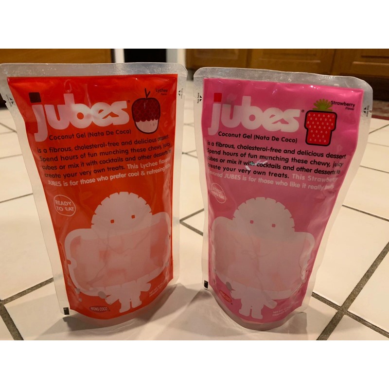 Jubes [6 Pouch × 8.9oz] Jubes Coconut Gel Nata De