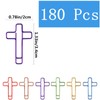 Cute Cross Paper Clips (180 Pack), Colored Cross Paper Clips,