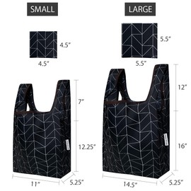 Wrapables Unisex's Jolibag Collection Reusable Shopping Bag (Set of 2), Geometric