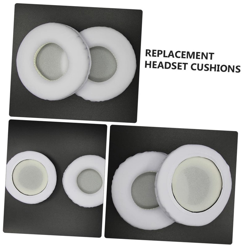 KOMBIUDA 1pair Convenient Headphone Replacement Cushions for Round Headsets Comfortable