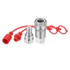 PATIKIL 1/4"NPT ISO-A Hydraulic Quick Disconnect Coupling, 1 Set Flat
