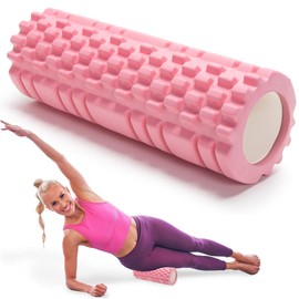 30cm Yoga Foam Roller, Yoga Column Suitable for Muscle Training Pilates Sports, Massage Foam Roller Trigger Point Therapy Home Gym Exercise, 30 x 10 cm (Pink)