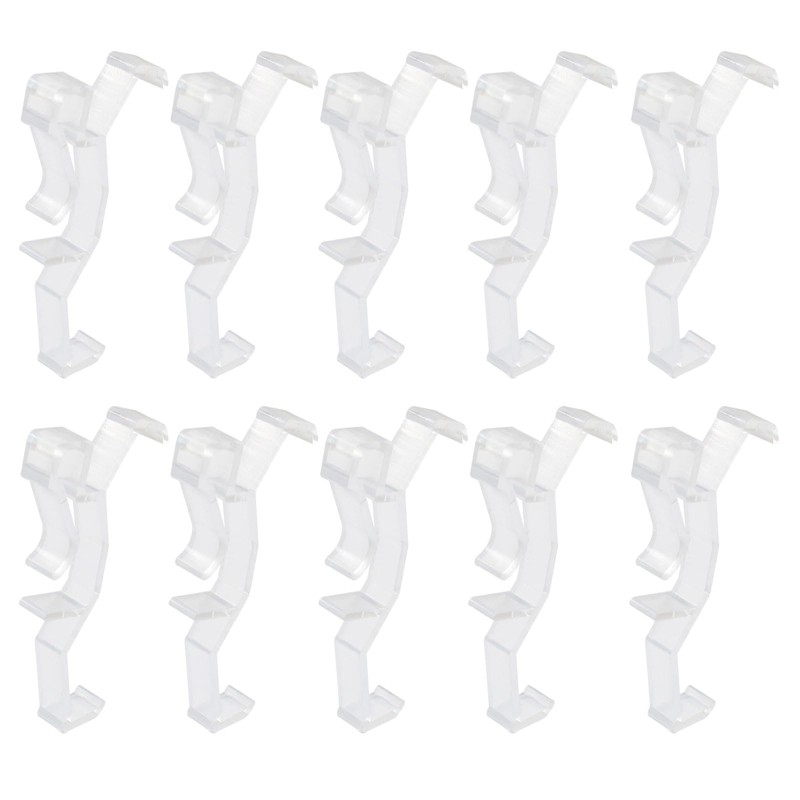 Unlorspy 10Pcs Clear Valance Clips 2.5inch Replaceable Blind Clips Plastic