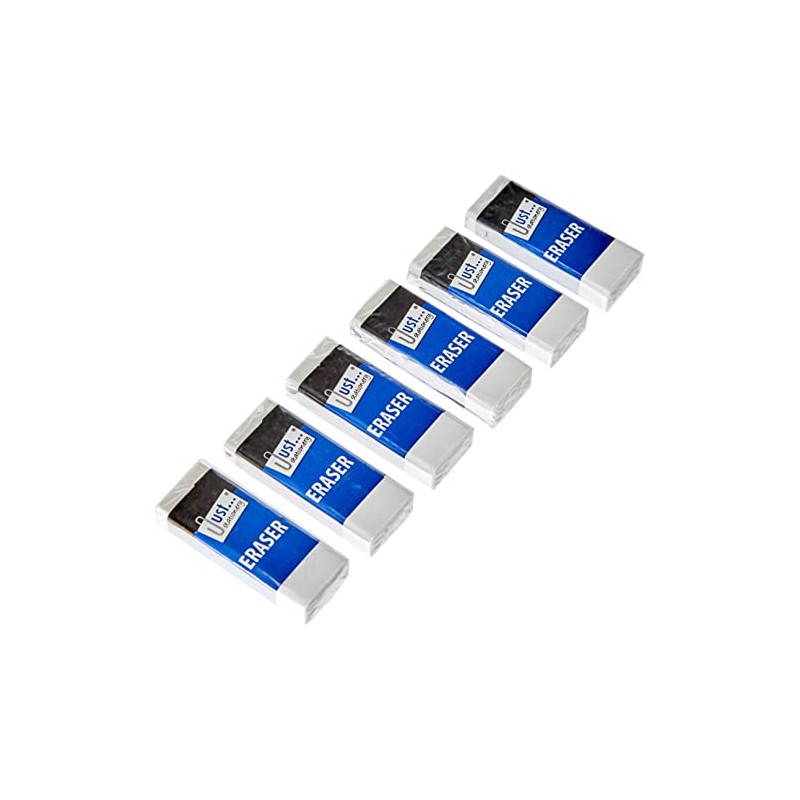 Just Stationery Eraser - White (Pack of 6)