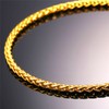 Gold Wheat Chain Necklace Hip Hop Rapper Jewelry 3mm 22