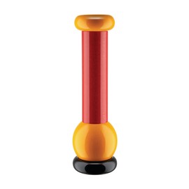 Alessi Wood Pepper Mill, Black, Red, Yellow