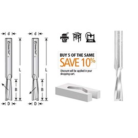 Amana Tool - 46311 Solid Carbide Slow Spiral O Flute Acrylic Cutting 1/4 Dia x 1"