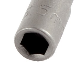 sourcingmap 1/4 Inch Hexagon Shank 5.5mm Hex Nut Socket Driver Bit Adapter 5pcs