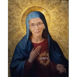 Ruth Bader Ginsburg Prayer Candle - RBG Supreme Court Judge - 8 inch Glass Prayer Votive Saint Candle