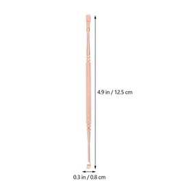 FRCOLOR 1 Set Portable Ear Cleaning Tools Dual Head Stainless Steel Ear Wax Removal Spoons for Daily Use