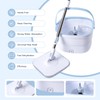 KLLHSUUL Spin Mop and Bucket System, with Dirty/Clean Water Separation