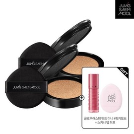 Jeongsammu 마스터클래스 래디언트 쿠션 리필 2개 + 글로우래스팅 틴트 미니 + 스키니탭 퍼프(핑크) MasterClass Radiant Cushion Refill 2 Pieces + Glow Setting Tint Mini + Skinny Tab Brush (Pink)